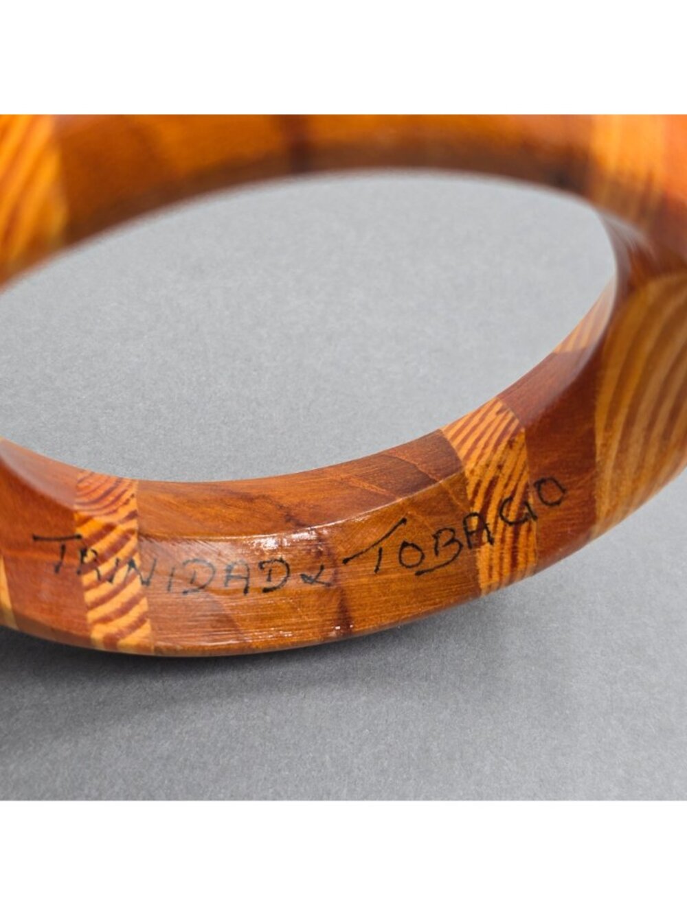 Vintage Wooden Bracelet 7"-8" Bangle Cuff Stretch Stackable Lot of 4 - Picture 6 of 12